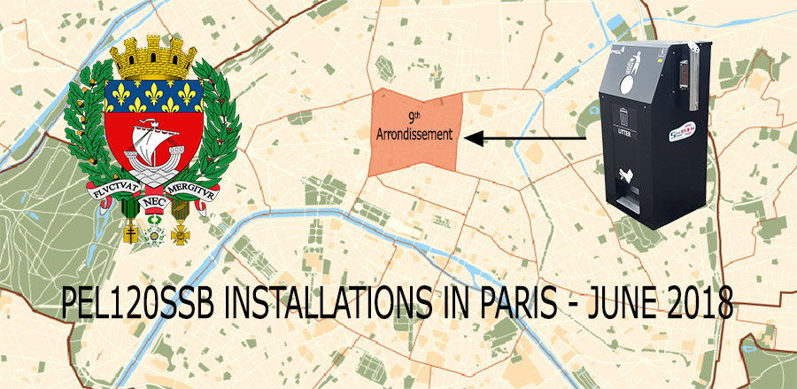 PEL Installs Solar Compacting Bins in Paris
