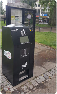 PEL Waste Reduction Equipment SolarStreetBinTM at Finsbury Park London