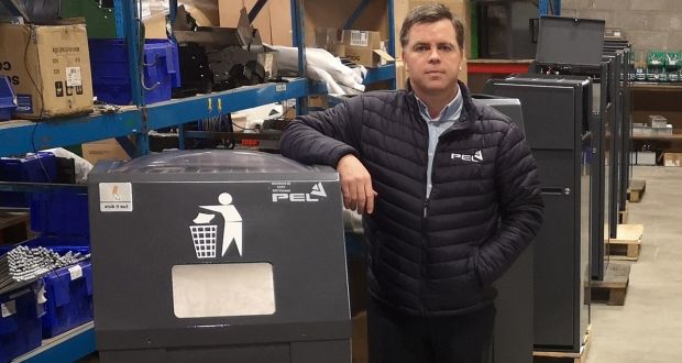 PEL Waste Reduction Equipment CEO Tommy Griffith smart compacting solar bin britebin