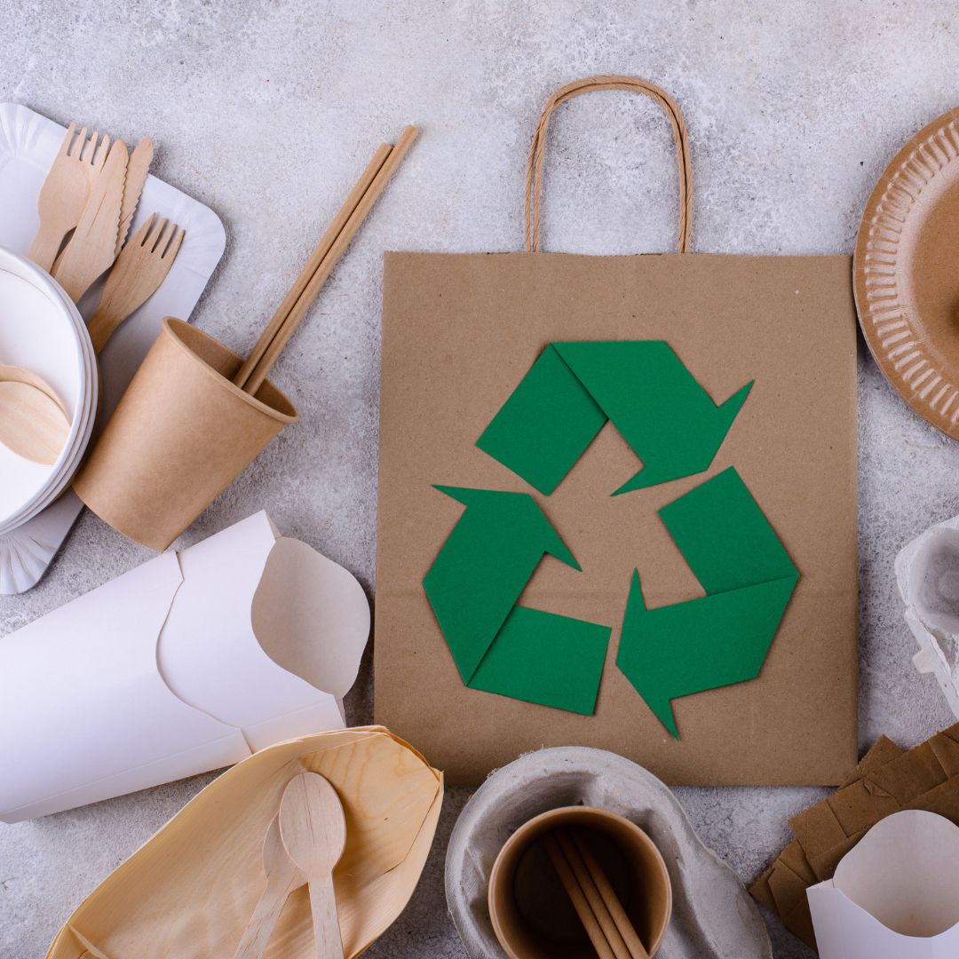 Recycling bag biodegradable packaging and containers for cardboard baler