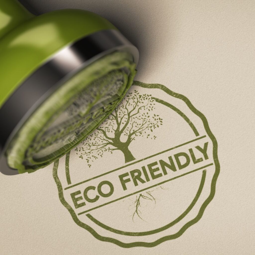 eco friendly sustainable stamp sustainability for reducing waste
