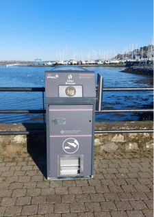 solar powered britebin compacting bin trash can litter cork