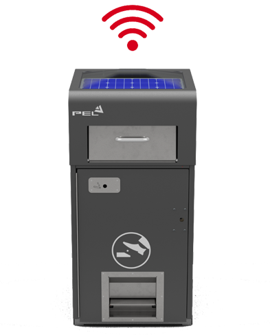 BriteBin™ 150L smart litter bin providing efficient, eco-friendly waste management for public spaces.